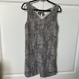 Mercer‎ & Madison Silk Dress Womens Silk Animal Reptile Print Sleeveless Neutral